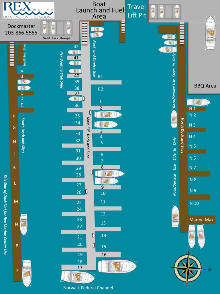dock layout marine rex center inc service